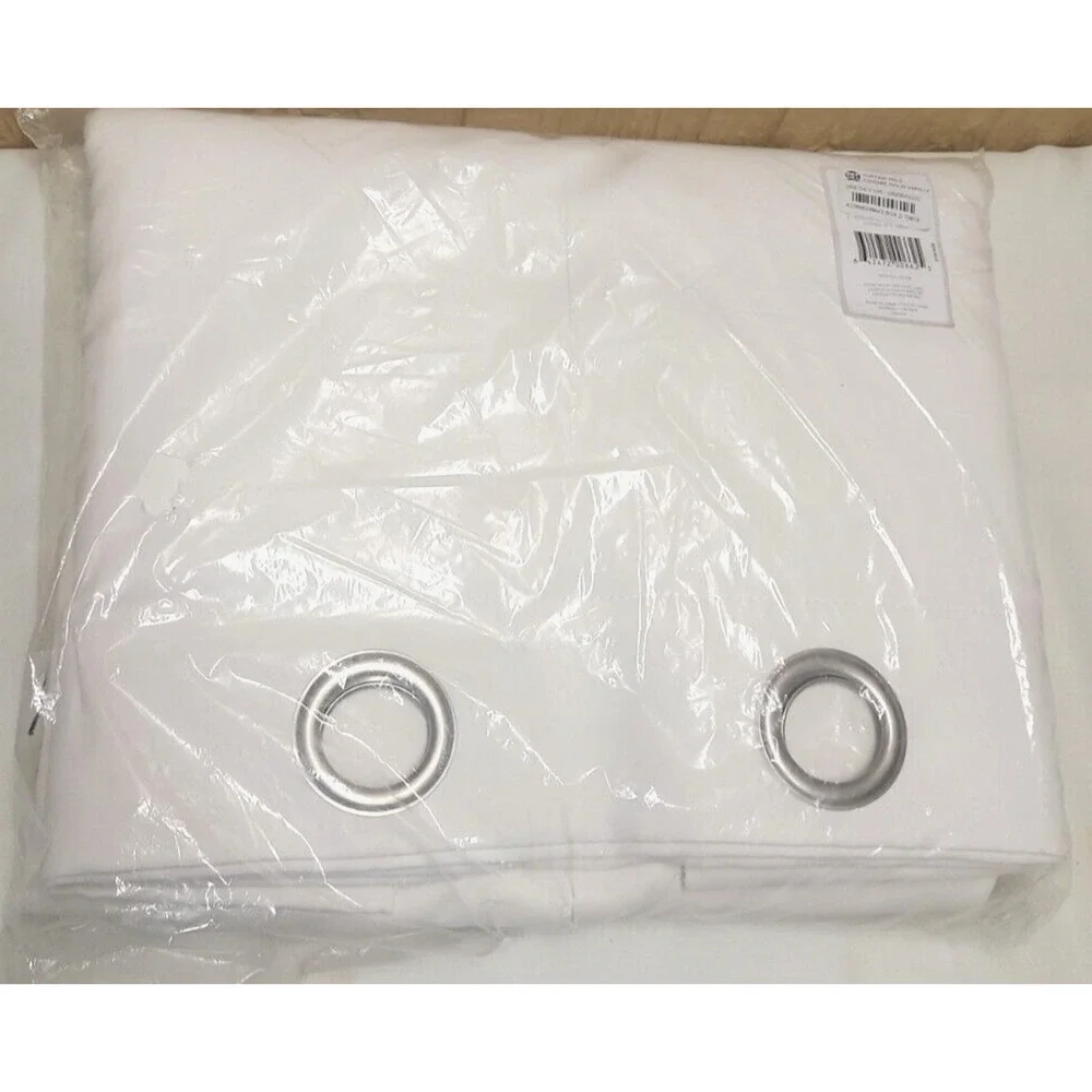 Exclusive Set of Home Curtains White Sateen Grommet Curtain Panels 52